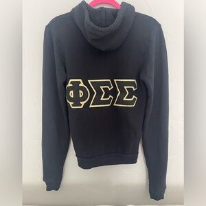PHI SIGMA SIGMA zip hoodie sweatshirt! Stitched phi sig letters on the back